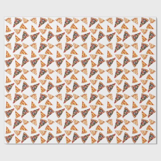 Pizza Verjaardag Cadeaupapier (Vlak)