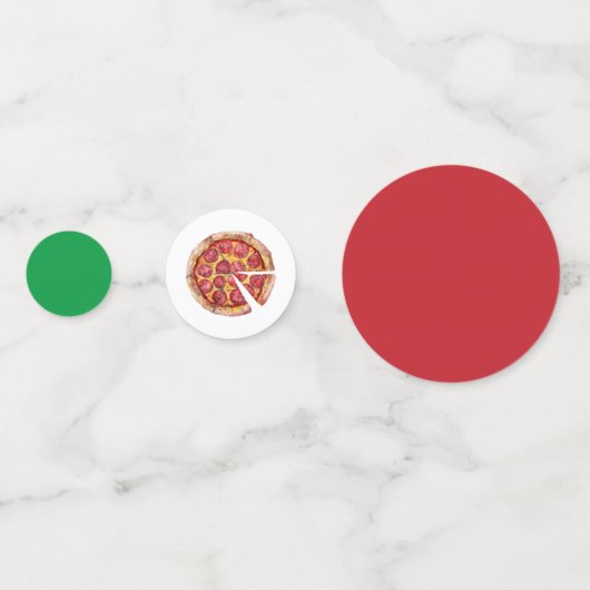 Pizza Verjaardag Confetti (Achterkanten)