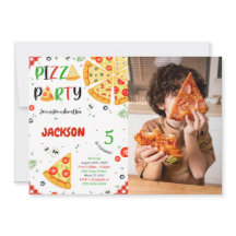 Pizza Verjaardag Foto uitnodiging