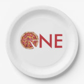 Pizza Verjaardag Papieren Bordje (Voorkant)