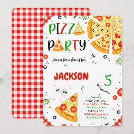 Pizza Verjaardag uitnodiging