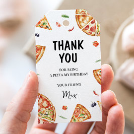 Pizza Verjaardagscadeautag Cadeaulabel