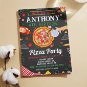 Pizza verjaardagsfeest bewerkbare uitnodiging