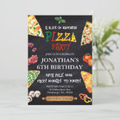 Pizza Verjaardagsfeest Kaart (Staand voorkant)