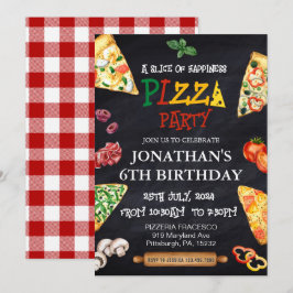 Pizza Verjaardagsfeest Kaart