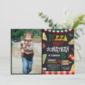 Pizza Verjaardagsfeest Kaart (Staand voorkant)