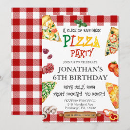 Pizza Verjaardagsfeest Kaart