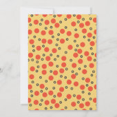 PIZZA Verjaardagsfeest Sluimer Slaap op Uitnodigin Kaart (Achterkant)