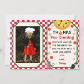 Pizza Verjaardagsfeestfoto Dank u Bedankkaart (Voorkant)