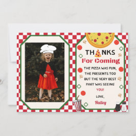 Pizza Verjaardagsfeestfoto Dank u Bedankkaart