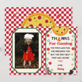 Pizza Verjaardagsfeestfoto Dank u Bedankkaart (Voorkant / Achterkant)