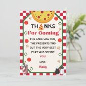 Pizza verjaardagsfeestje bedankt (Staand voorkant)