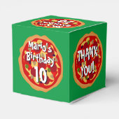 Pizza Verjaardagsfeestje gunst mystery box voor ki Bedankdoosjes (Achterkant)