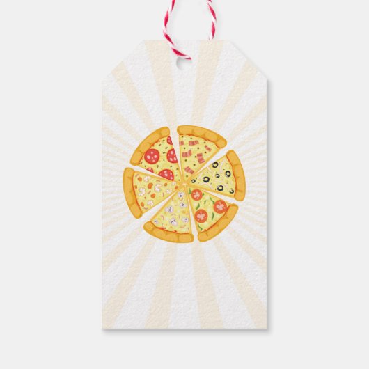 Pizza Verjaardagsfeestje Label Label Cadeaulabel (Achterkant)
