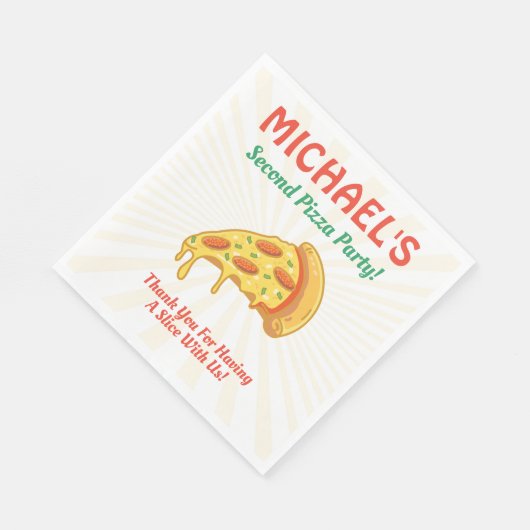 Pizza Verjaardagsfeestje Servetten (Hoek)