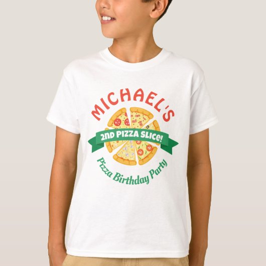 Pizza Verjaardagsfeestje Shirt (Voorkant)