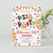 Pizza Verjaardagsfeestje, Slice of Fun Verjaardag Kaart (Staand voorkant)