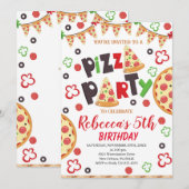 Pizza Verjaardagsfeestje, Slice of Fun Verjaardag Kaart (Voorkant / Achterkant)