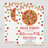 Pizza Verjaardagsfeestje, Slice of Fun Verjaardag Kaart (Voorkant / Achterkant)