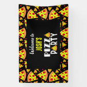 Pizza Verjaardagsfeestje Welkomstbord Spandoek (Verticaal)