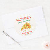 Pizza Verjaardagsfeestlabel Sticker (Envelop)