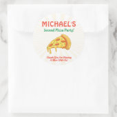 Pizza Verjaardagsfeestlabel Sticker (Tas)