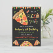 Pizza verjaardagsuitnodiging Italiaanse verjaardag Kaart (Staand voorkant)