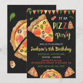 Pizza verjaardagsuitnodiging Italiaanse verjaardag Kaart (Voorkant / Achterkant)