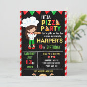 Pizza verjaardagsuitnodiging Italiaanse verjaardag Kaart (Staand voorkant)