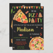 Pizza verjaardagsuitnodiging Italiaanse verjaardag Kaart (Voorkant / Achterkant)