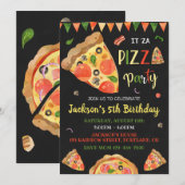 Pizza verjaardagsuitnodiging Italiaanse verjaardag Kaart (Voorkant / Achterkant)