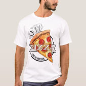Pizza - Verliefd Bij De Eerste Beet T-shirt (Voorkant)