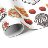 Pizza verpakking glanzend papier (Rol Hoek)