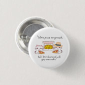 PIZZA VERY VEEL LIEF, KATTEN RONDE BUTTON 3,2 CM (Voorkant /achterkant)