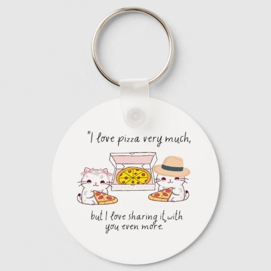 PIZZA VERY VEEL LIEF, KATTEN SLEUTELHANGER (Voorkant)