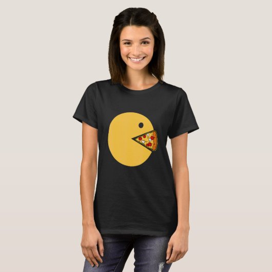 Pizza Video Games Computer Pie Chart Pepperoni Che T-shirt (Voorkant volledig)