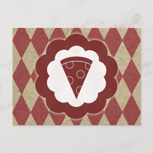 pizza vintage briefkaart (Voorkant)