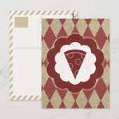 pizza vintage briefkaart (Voorkant / Achterkant)