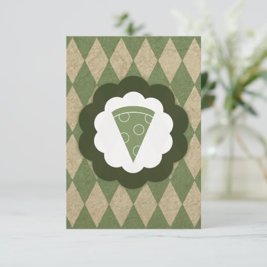 pizza vintage kaart (Staand voorkant)