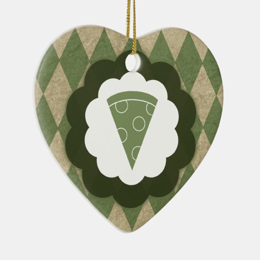 pizza vintage keramisch ornament (Rechts)