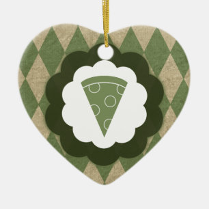 pizza vintage keramisch ornament