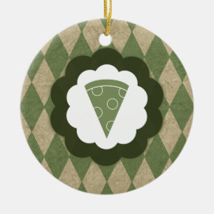pizza vintage keramisch ornament