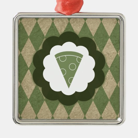 pizza vintage metalen ornament (Voorkant)