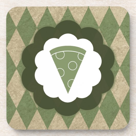 pizza vintage onderzetter (Voorkant)