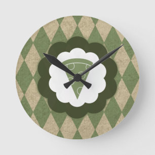 pizza vintage ronde klok