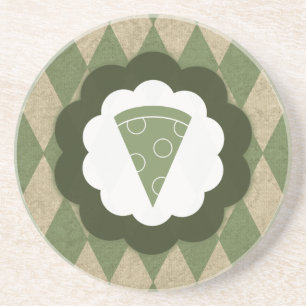pizza vintage zandsteen onderzetter