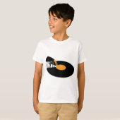  Pizza Vinyl Old School Vinyl Record Pizza T-shirt (Voorkant volledig)