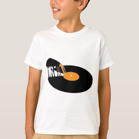  Pizza Vinyl Old School Vinyl Record Pizza T-shirt (Voorkant)