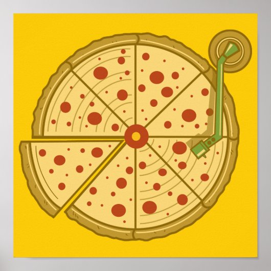 Pizza Vinyl Poster (Voorkant)