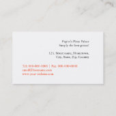 Pizza Visitekaartje (Achterkant)